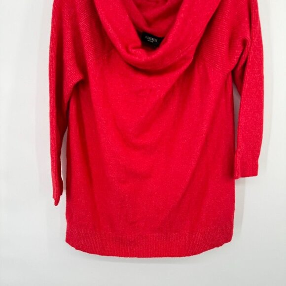 Jeanswest Red Cowl Neck Sweater tunic size XL Women's Cotton Blend new - Picture 3 of 9